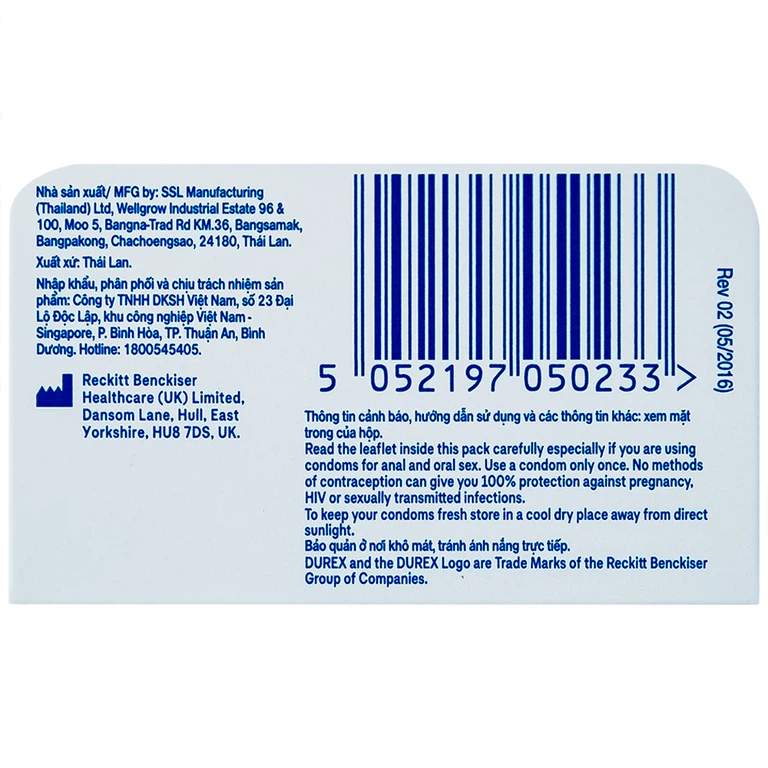 Bao cao su Durex Invisible Extra Thin Extra Sensitive siêu mỏng, vừa vặn và ôm sát (3 cái)