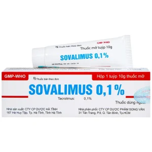 Thuốc mỡ Sovalimus 0.1% Hadiphar điều trị chàm cơ địa (10g)