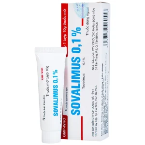 Thuốc mỡ Sovalimus 0.1% Hadiphar điều trị chàm cơ địa (10g)