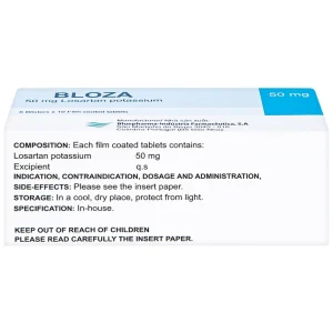 Thuốc Bloza Bluepharma điều trị tăng huyết áp (6 vỉ x 10 viên)