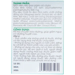 Viên uống Giảo Cổ Lam Tuệ Linh hỗ trợ chuyển hóa đường, giảm nguy cơ đường huyết cao (60 viên)