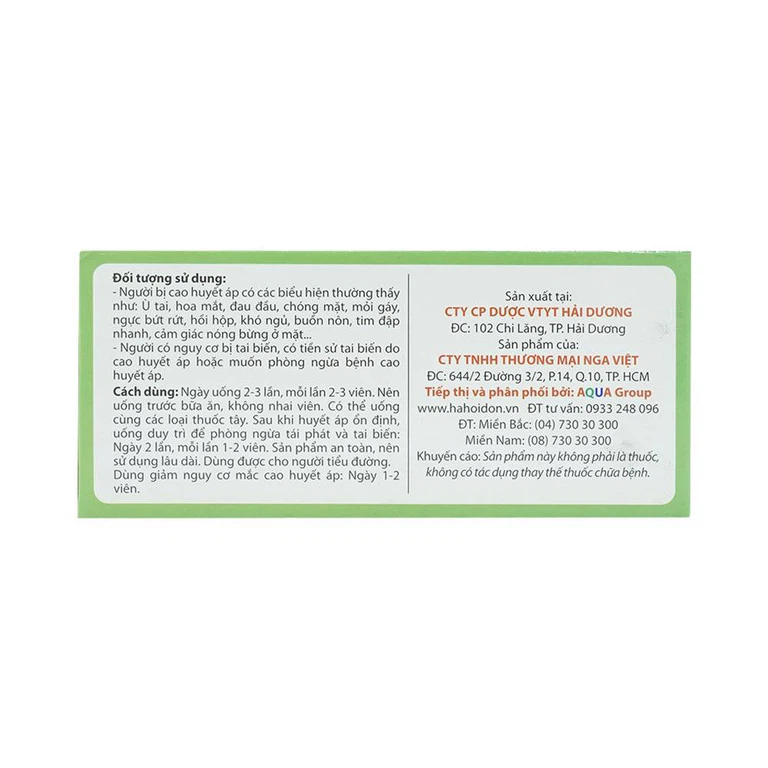 Viên uống Hạ Hồi Đơn HDpharma hỗ trợ hạ huyết áp, tăng sức bền thành mạch (60 viên)