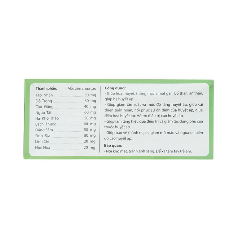 Viên uống Hạ Hồi Đơn HDpharma hỗ trợ hạ huyết áp, tăng sức bền thành mạch (60 viên)