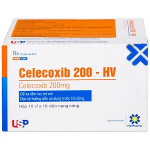 Thuốc Celecoxib 200 - HV USP điều trị thoái hóa khớp, viêm khớp dạng thấp (10 vỉ x 10 viên)