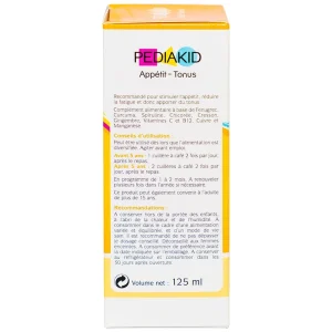 Siro Pediakid Appétit Tonus hỗ trợ kích thích cảm giác thèm ăn, giảm mệt mỏi (125ml)