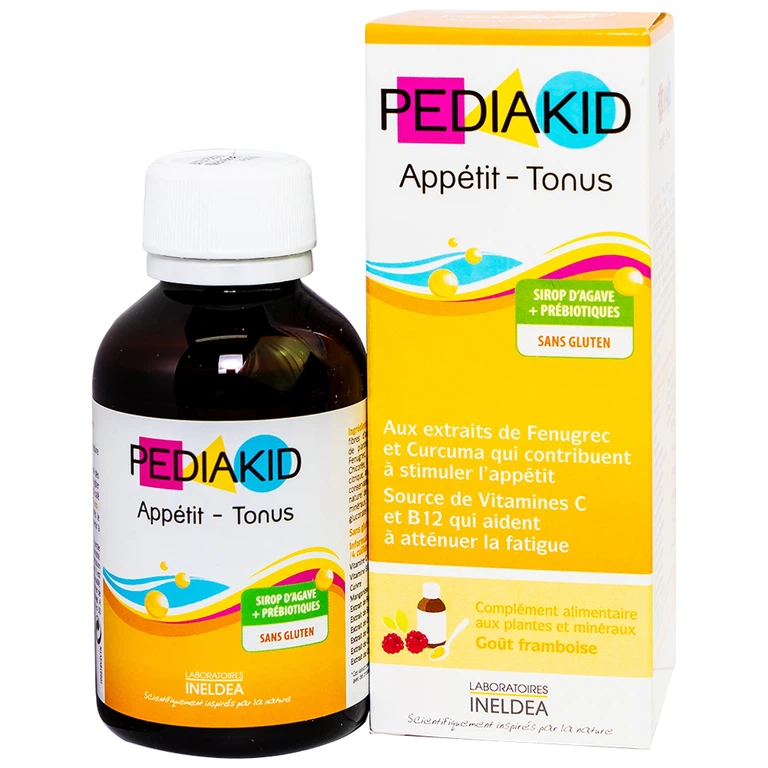 Siro Pediakid Appétit Tonus hỗ trợ kích thích cảm giác thèm ăn, giảm mệt mỏi (125ml)