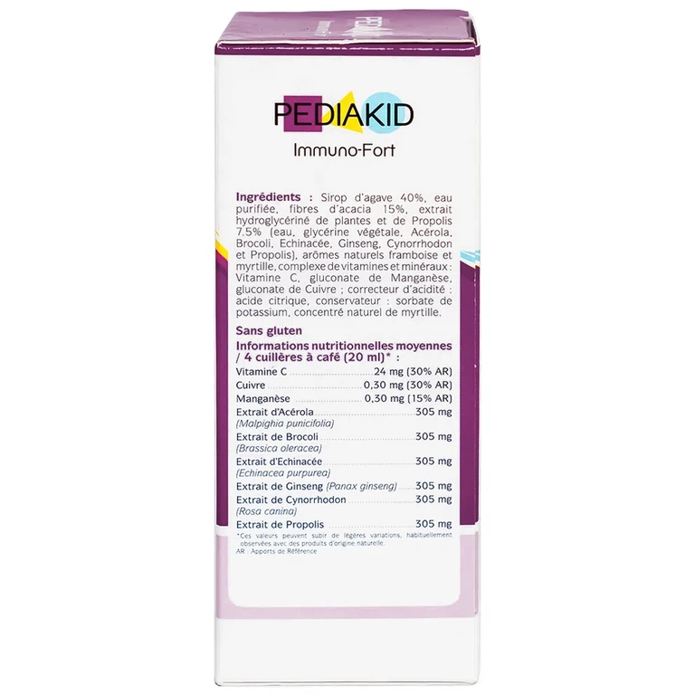 Siro Pediakid Immuno-Fort hỗ trợ tăng đề kháng, giúp bảo vệ sức khỏe (125ml)