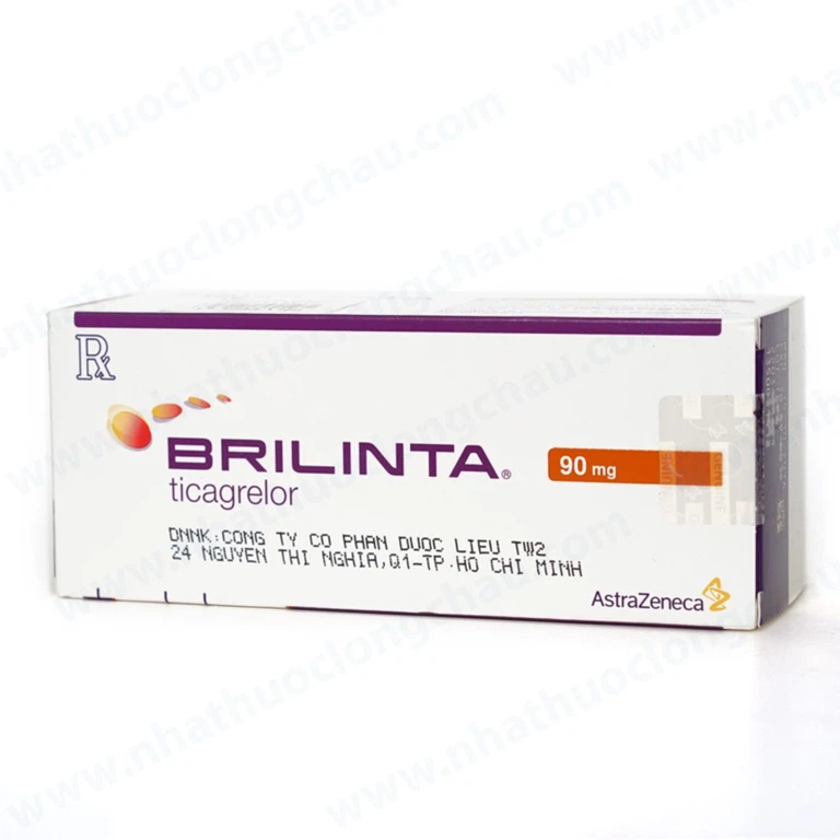 Thuốc Brilinta AstraZeneca giảm nguy cơ bị lên cơn đau tim , đột quỵ (6 vỉ x 10 viên)