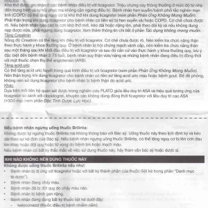 Thuốc Brilinta AstraZeneca giảm nguy cơ bị lên cơn đau tim , đột quỵ (6 vỉ x 10 viên)