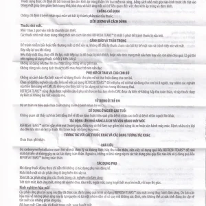 Thuốc nhỏ mắt Refresh Tears Allergan giảm khô mắt, mắt đỏ (15ml)