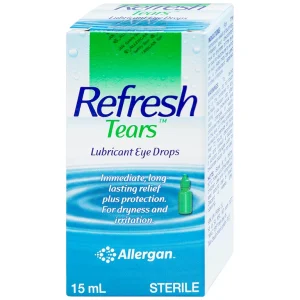 Thuốc nhỏ mắt Refresh Tears Allergan giảm khô mắt, mắt đỏ (15ml)