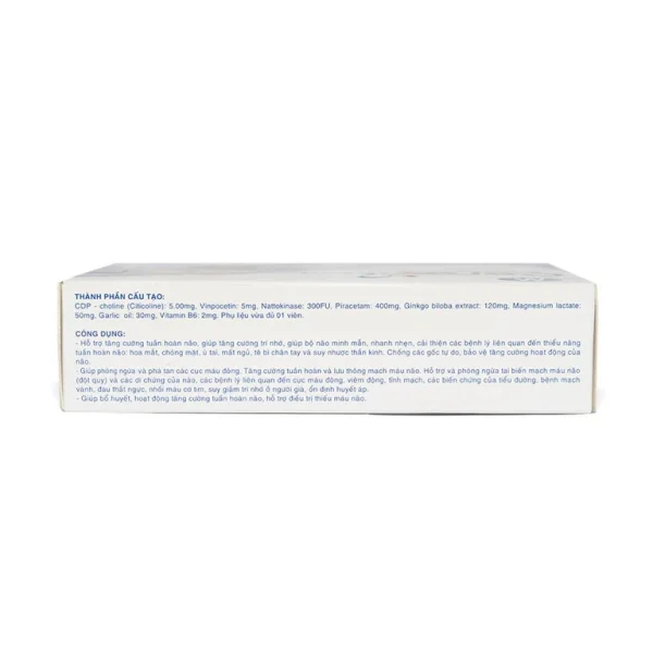 Viên uống Cerevit Fort Megapharco bổ sung dưỡng chất cho não, tăng cường lưu thông máu (3 vỉ x 10 viên)
