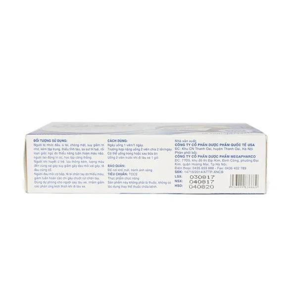Viên uống Cerevit Fort Megapharco bổ sung dưỡng chất cho não, tăng cường lưu thông máu (3 vỉ x 10 viên)