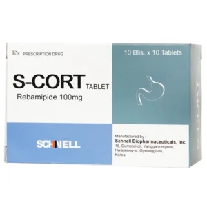 Thuốc S-Cort Tablet 100mg Schnell điều trị loét dạ dày, tổn thương niêm mạc dạ dày (10 vỉ x 10 viên)