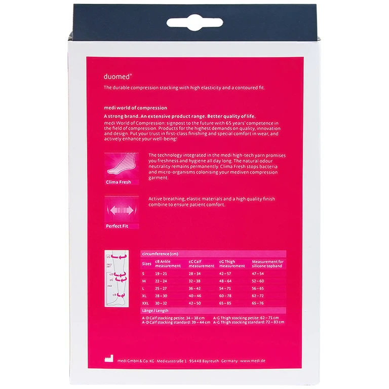 Vớ gối y khoa Duomed size M hỗ trợ điều trị suy tĩnh mạch, phù chân, đau nhức chân