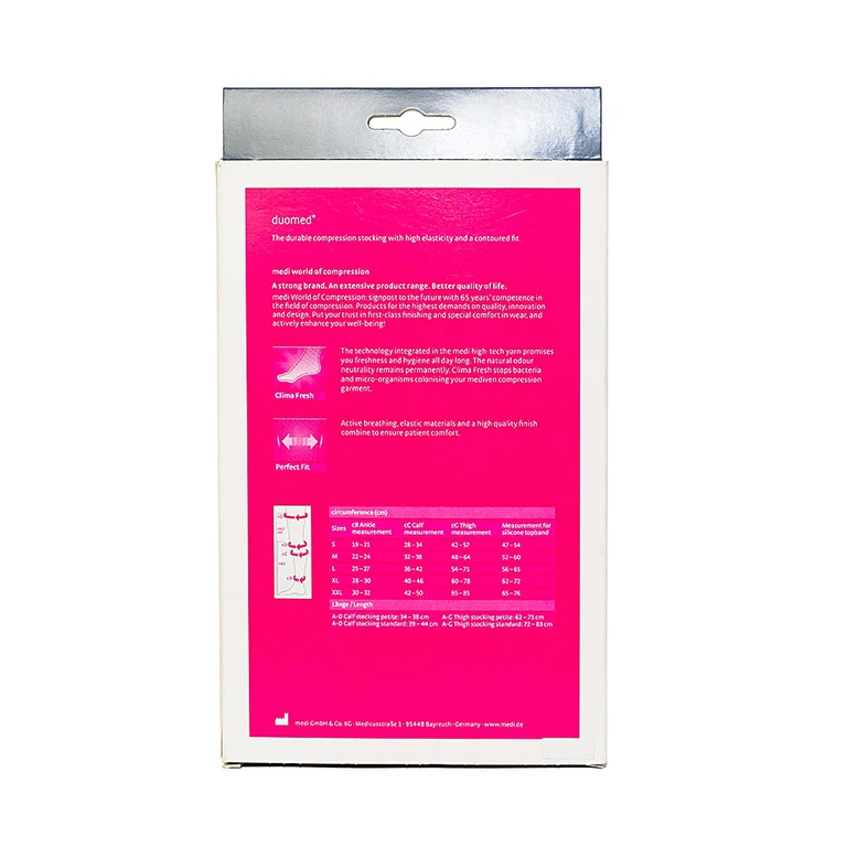 Vớ đùi y khoa Medi Duomed size S hỗ trợ điều trị giãn tĩnh mạch, phù chân, đau nhức chân (1 đôi)