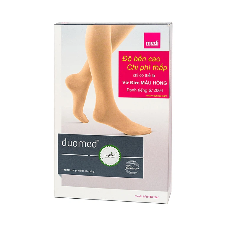 Vớ đùi y khoa Medi Duomed size L hỗ trợ điều trị giãn tĩnh mạch, phù chân, đau nhức chân (1 đôi)