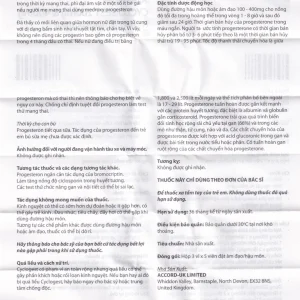 Viên đặt Cyclogest 400mg Actavis điều trị các hội chứng tiền kinh, trầm cảm (3 vỉ x 5 viên)