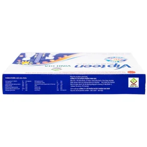 Viên uống Vipteen Vinh Gia bổ sung canxi và dưỡng chất hỗ trợ phát triển chiều cao (2 vỉ x 10 viên)