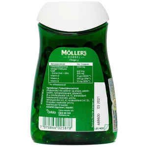 Viên uống Möller’s Dobbel hỗ trợ lên hệ tim mạch, thần kinh, thị lực (112 viên)