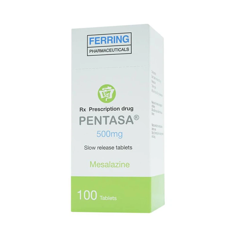 Viên nén Pentasa 500mg Ferring điều trị viêm loét đại tràng, bệnh Crohn (10 vỉ x 10 viên)
