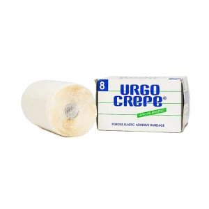 Băng keo thun co giãn Urgo Crepe size 8cm x 4.5m cố định phẫu thuật chỉnh hình, dự phòng chấn thương cơ khớp