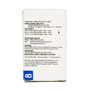 Băng keo thun co giãn Urgo Crepe size 8cm x 4.5m cố định phẫu thuật chỉnh hình, dự phòng chấn thương cơ khớp