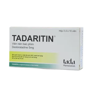 Thuốc Tadaritin 5mg Tada Pharma giảm viêm mũi dị ứng, mày đay (3 vỉ x 10 viên)