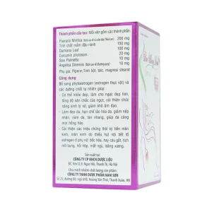 Viên uống Đào Hồng Đơn Venus Nafaco hỗ trợ cải thiện thiếu hụt nội tiết tố nữ (60 viên)