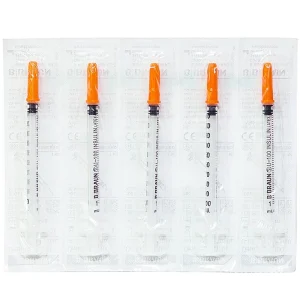 Kim tiêm tiểu đường B.Braun Omnican 1ml/100 I.U màu cam dùng cho người tiểu đường (100 cái)