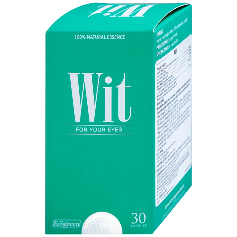 Viên nang WIT For Your Eyes Ecogreen tăng cường thị lực, giảm mờ và nhòe mắt (30 viên)
