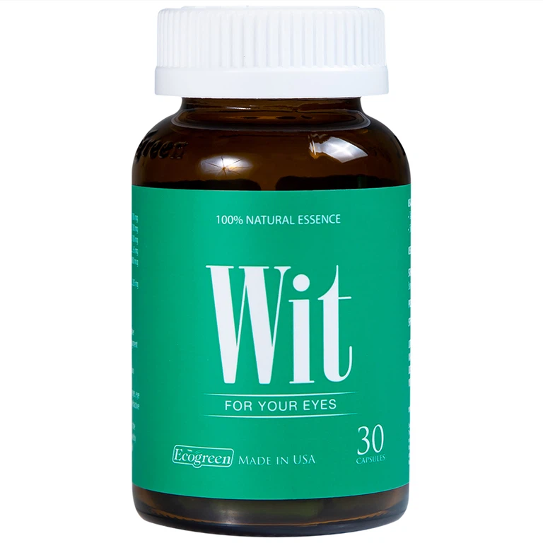 Viên nang WIT For Your Eyes Ecogreen tăng cường thị lực, giảm mờ và nhòe mắt (30 viên)