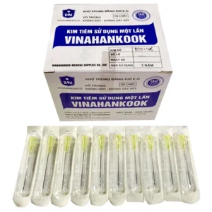 Đầu kim 20g Vinahankook sử dụng một lần dùng để tiêm chích, lấy máu, pha thuốc (100 cái)