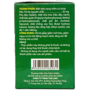 Dầu Tỏi Tuệ Linh hỗ trợ giảm mỡ máu, giảm nguy cơ xơ vữa động mạch vành (100 viên)
