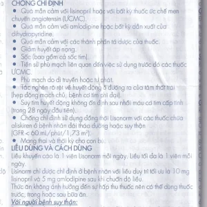 Viên nén Lisonorm Gedeon điều trị tăng huyết áp vô căn (3 vỉ x 10 viên)