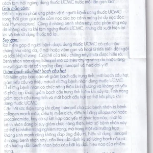 Viên nén Lisonorm Gedeon điều trị tăng huyết áp vô căn (3 vỉ x 10 viên)