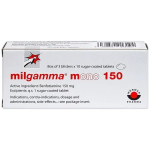 Viên nén Milgamma Mono 150 Dragenopharm điều trị viêm đa dây thần kinh (3 vỉ x 10 viên)