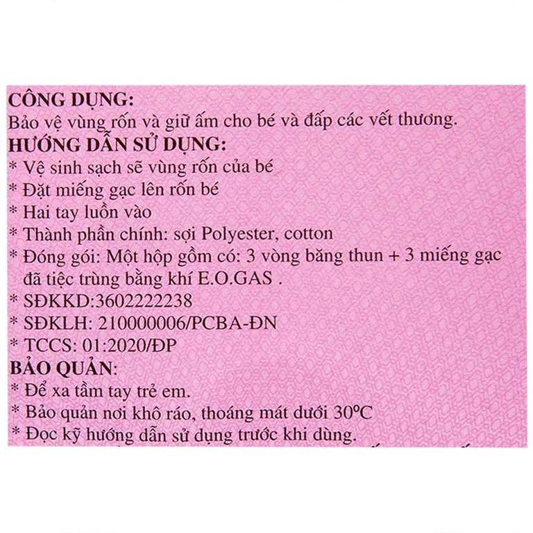 Gạc rốn Đông Fa 3 Con Nai bảo vệ vùng rốn và giữ ấm cho bé (100 hộp)
