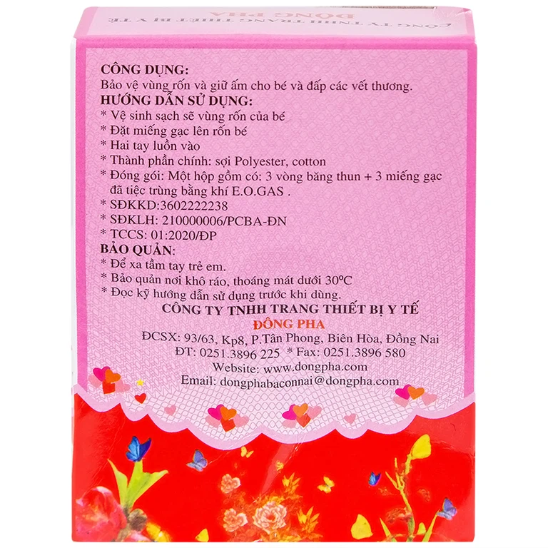 Gạc rốn Đông Fa 3 Con Nai bảo vệ vùng rốn và giữ ấm cho bé (100 hộp)