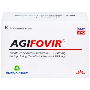 Thuốc Agifovir 300mg Agimexpharm hỗ trợ điều trị HIV-1, viêm gan B mạn tính (3 vỉ x 10 viên)