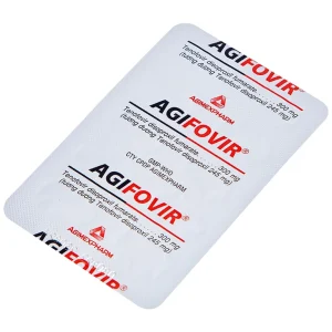 Thuốc Agifovir 300mg Agimexpharm hỗ trợ điều trị HIV-1, viêm gan B mạn tính (3 vỉ x 10 viên)