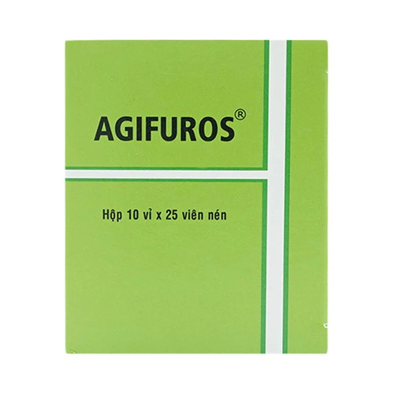 Thuốc Agifuros 40mg Agimexpharm điều trị phù phổi cấp, phù do tim, gan, thận (10 vỉ x 25 viên)