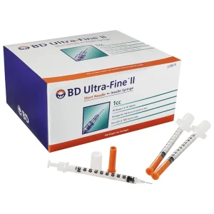 Kim BD Ultra-Fine II 1ml Becton tiêm Insulin cho người bệnh tiểu đường (100 cây)