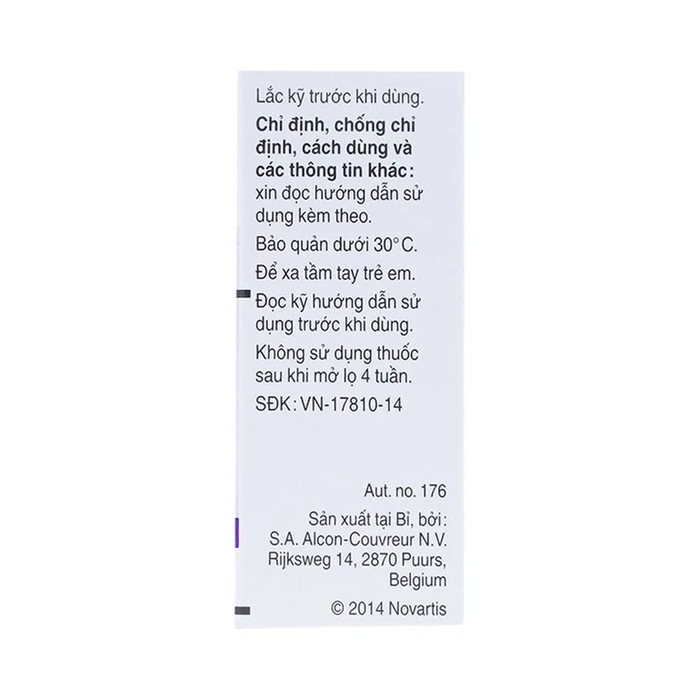 Thuốc nhỏ mắt Azarga Alcon giảm áp lực nội nhãn (5ml)