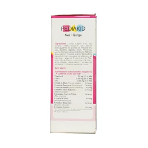 Siro Pediakid Nez-Gorge giúp làm sạch, thông thoáng đường mũi họng (125ml)