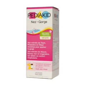 Siro Pediakid Nez-Gorge giúp làm sạch, thông thoáng đường mũi họng (125ml)