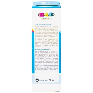 Siro Pediakid Vitamin D3 bổ sung Vitamin D cho cơ thể, tăng hấp thụ canxi (20ml)