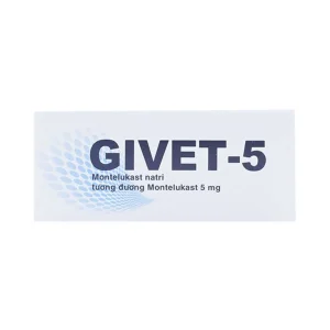 Thuốc Givet-5 phòng và điều trị viêm phế quản mạn tính (4 vỉ x 7 viên)