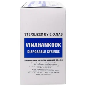 Bơm tiêm sử dụng một lần Vinahankook 5ml/cc được khử trùng bằng khí E.O (100 cái)