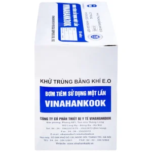 Bơm tiêm sử dụng một lần Vinahankook 50ml/cc được khử trùng bằng khí E.O (25 cái)